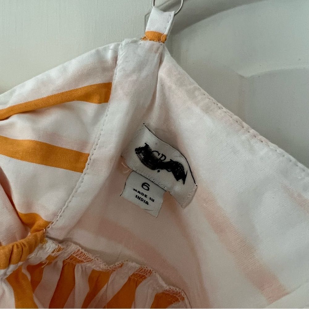 NWT J. Crew Strappy Tie Back Mini Dress in Orange Stripe - Picture 6 of 7